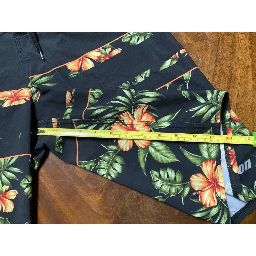 Ron Jon Surf Board Shorts Floral Pattern Size 28 Side Zip Pocket Preowned - Picture 5 of 11